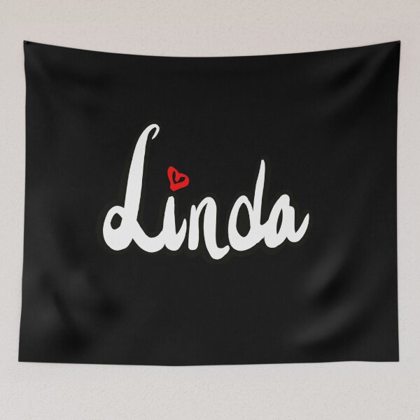 Item preview,   girls name woman women’s first name in white cursive calligraphy personalised personalized customized name Gift for Linda designed and sold by Artonmytee.