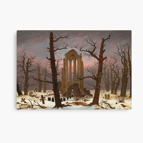 Item preview, Monastery Graveyard under Snow by Caspar David Friedrich designed and sold by Beltschazar.