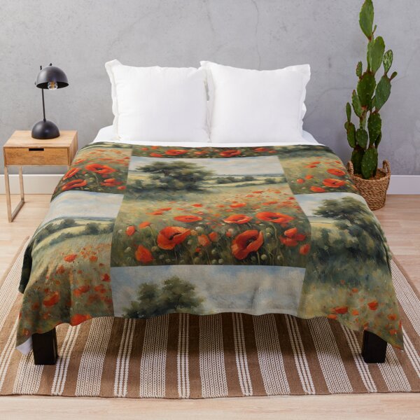 Item preview, Poppy Field Painting designed and sold by FarmOfCuties.