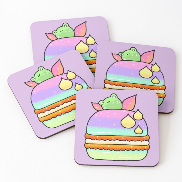 Item preview, French Colorful Cute Kawaii macaron froggy designed and sold by Quacktails.