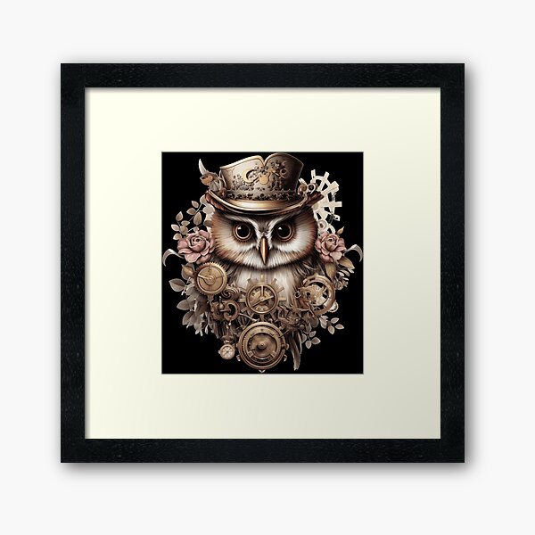Aperçu de l'œuvre Chouette Steampunk - Art Steampunk  créée et vendue par Chaotic Joy.