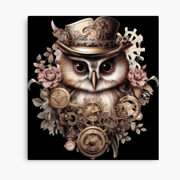 Aperçu de l'œuvre Chouette Steampunk - Art Steampunk  créée et vendue par Chaotic Joy.