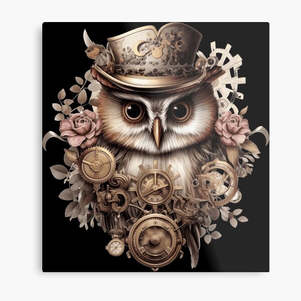 Aperçu de l'œuvre Chouette Steampunk - Art Steampunk  créée et vendue par Chaotic Joy.