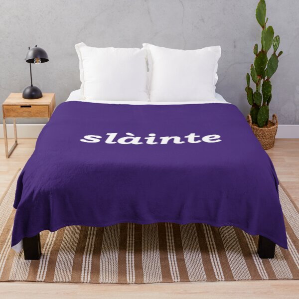 Item preview, Sláinte in indigo - it translates as "health" in both Scottish and Irish Gaelic. It is typically said like cheers as a drinking toast designed and sold by Mamaidh Made.