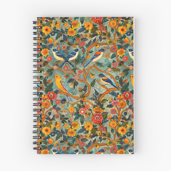 Item preview, finches and flowers designed and sold by oilidesing.