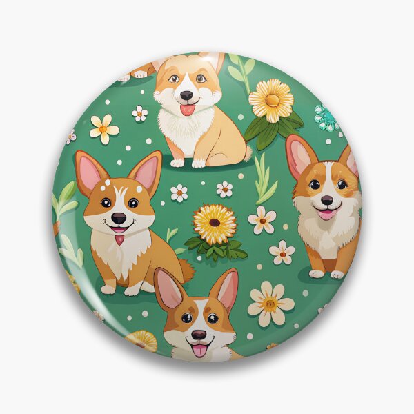 Item preview, Blooming with Corgis designed and sold by ArtyChoc.