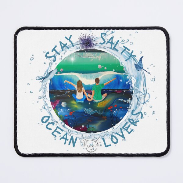 Item preview, Ocean lovers, couple in front of a wave designed and sold by GabiVitryArt.