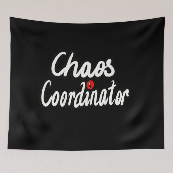 Item preview, Chaos coordinator funny teacher / mother’s day gift in white cursive calligraphy designed and sold by Artonmytee.