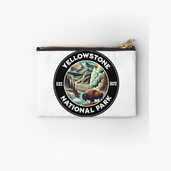 Artikelvorschau, Yellowstone Nationalpark, gegründet 1872, Retro-Design entworfen und verkauft von CALIMASHIRTS.