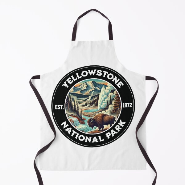 Artikelvorschau, Yellowstone Nationalpark, gegründet 1872, Retro-Design entworfen und verkauft von CALIMASHIRTS.