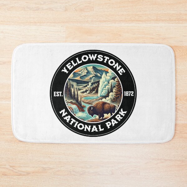 Item preview, Parque Nacional Yellowstone Est. Diseño retro de 1872. designed and sold by CALIMASHIRTS.
