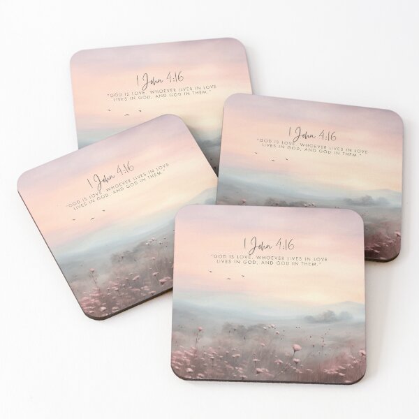 Item preview, Vintage Spring Morning | 1 John 4:16 Printable Art - Soft Hues, Meadow Scene | Mothers Day Gift | Baptism Gift designed and sold by charlottebatino.