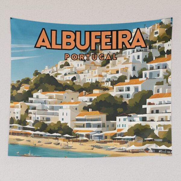 Item preview, Albufeira Vintage Art Poster designed and sold by ZionPosteria.