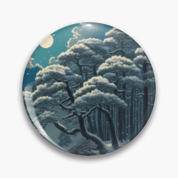 Item preview, Bathed in Moonlight - A Contemporary Ukiyo-e Nature Landscape designed and sold by Kijiermono.