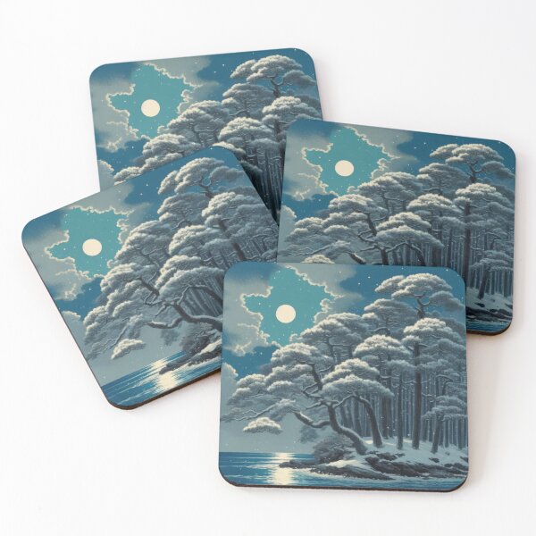 Item preview, Bathed in Moonlight - A Contemporary Ukiyo-e Nature Landscape designed and sold by Kijiermono.