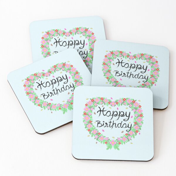 Item preview, flowers heart happy birthday 01 designed and sold by be1shop.