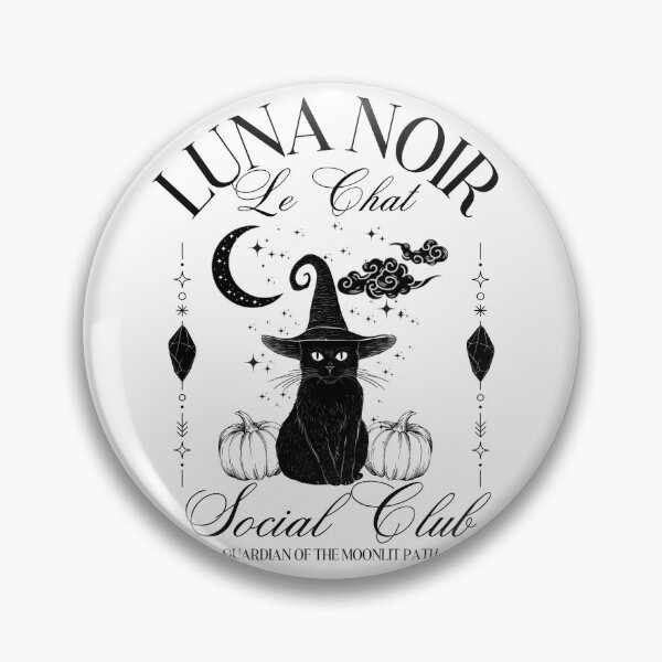 Item preview, Luna Noir Black Cat Social Club designed and sold by Wild Blue Designs NZ.