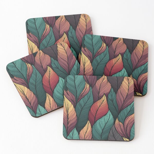 Item preview, Seamless pattern of colorful leaves designed and sold by creativekrish.