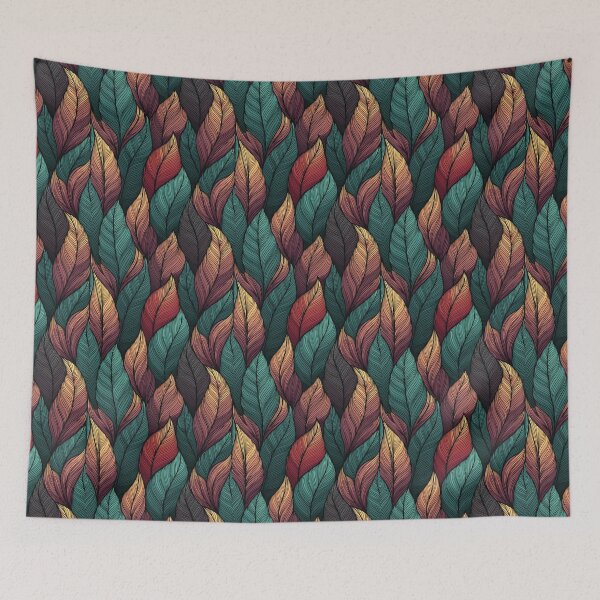 Item preview, Seamless pattern of colorful leaves designed and sold by creativekrish.