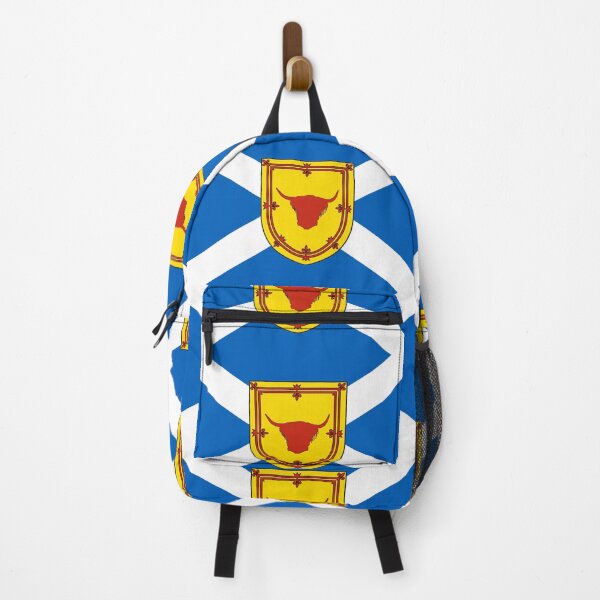 Item preview, Scottish Saltire Flag with Highland Cow Head Shield (bratach shalainn na h-Alba le sgiath ceann mairt Gàidhealach) designed and sold by JonathanR1994.