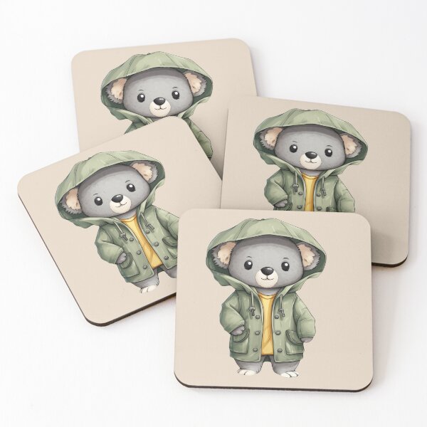 Item preview, Koala Dressed in Raincoat designed and sold by Myra365Art.