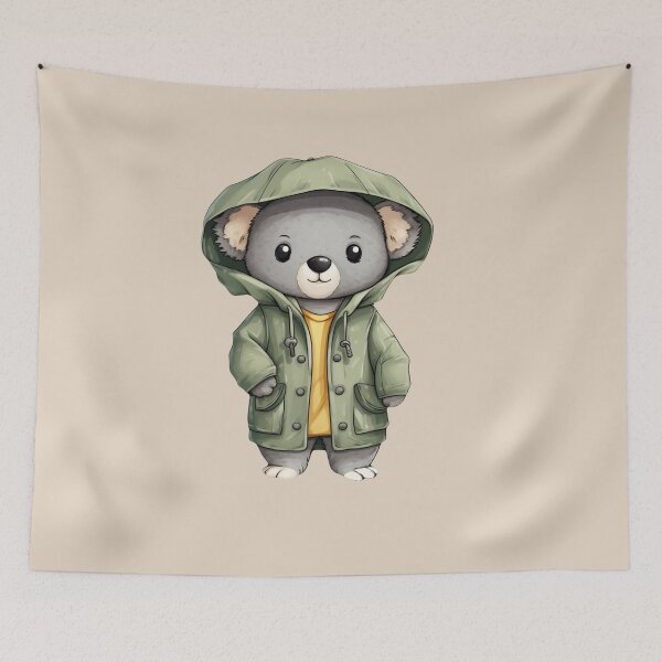 Item preview, Koala Dressed in Raincoat designed and sold by Myra365Art.