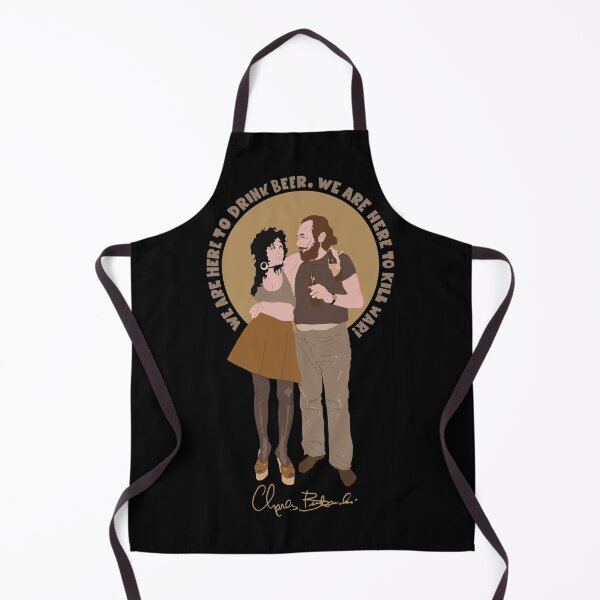 Item preview, Charles Bukowski Drunken Embrace - We Are Here to Drink Beer - Kitchen Scene designed and sold by Boogosh.