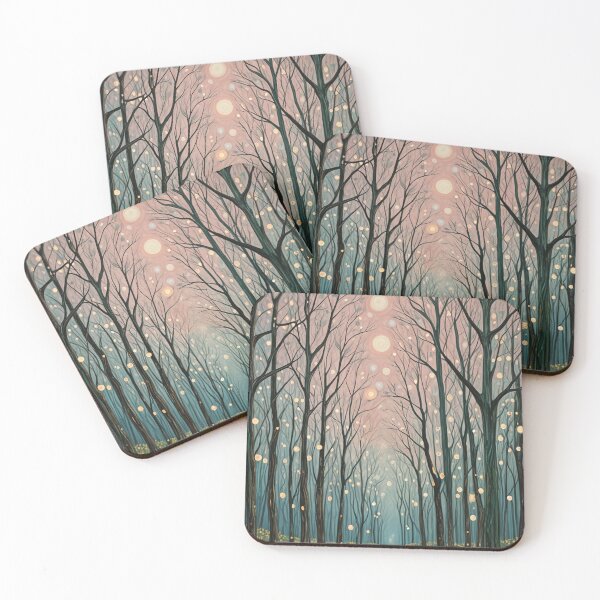 Item preview, Mystical Luminescence: Floating Lights in the Night Forest designed and sold by Lizetteh.