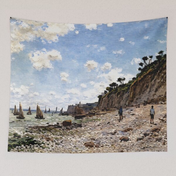 Item preview, The Beach at Honfleur - Tranquil Beauty and Breezy Atmosphere designed and sold by artdesignsnow.