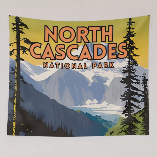 Item preview, North Cascades National Park Travel designed and sold by ZionPosteria.