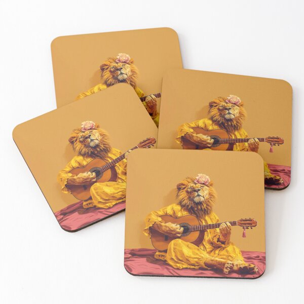 Item preview, A lion playing the guitar designed and sold by PixcelStudioB.