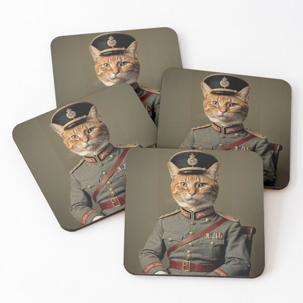 Item preview, a ginger cat in authentic WWII British military uniform designed and sold by ModernTwisted.