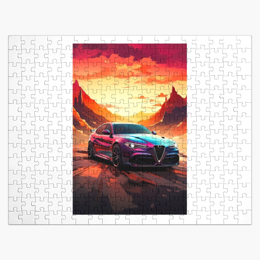 Purple Alfa Romeo Giulia Quadrifoglio Sunset In Canon