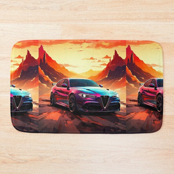 Item preview, Purple Alfa Romeo Giulia Quadrifoglio Sunset In Canon designed and sold by RevUpDesign.
