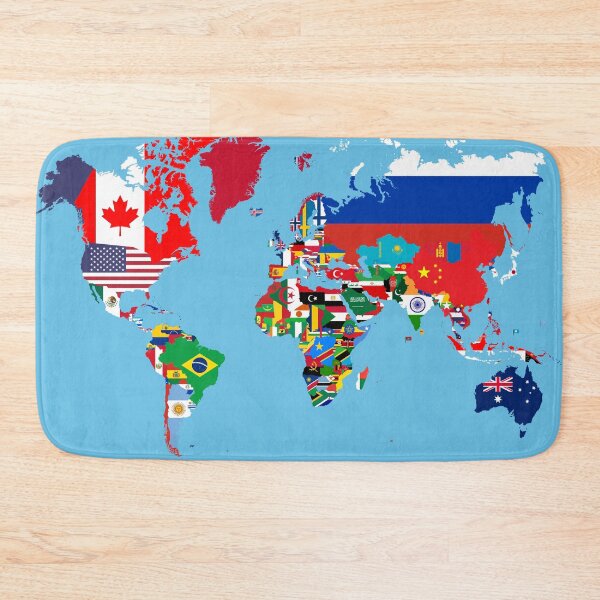 Item preview, World Flag Map designed and sold by Candie-Shop.