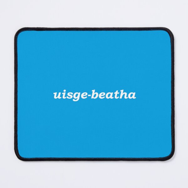 Item preview, uisge-beatha (the Gaelic word for whisky) in cyan - it translates as "water of life" in Scottish Gaelic. Uisge means water and beatha means life designed and sold by Mamaidh Made.