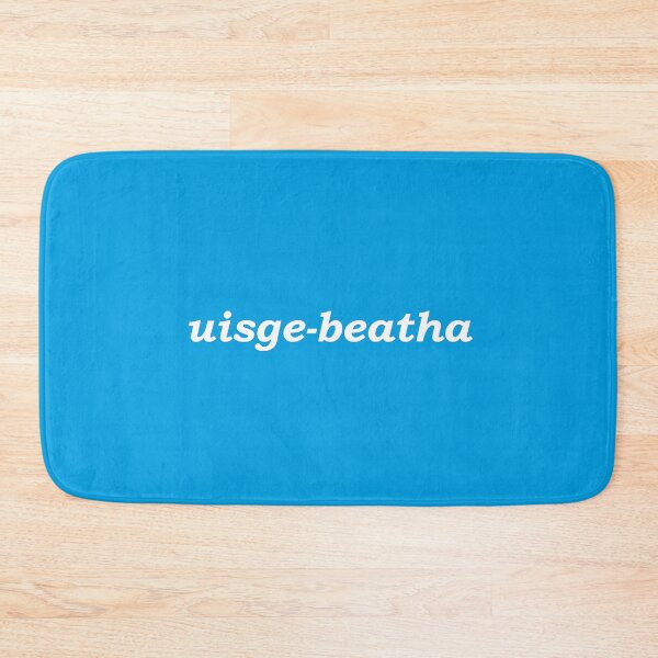 Item preview, uisge-beatha (the Gaelic word for whisky) in cyan - it translates as "water of life" in Scottish Gaelic. Uisge means water and beatha means life designed and sold by Mamaidh Made.