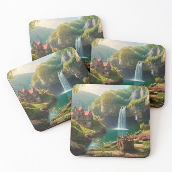 Item preview, Mystical Forest Cave of Sunlit Falls designed and sold by BlareBlare.