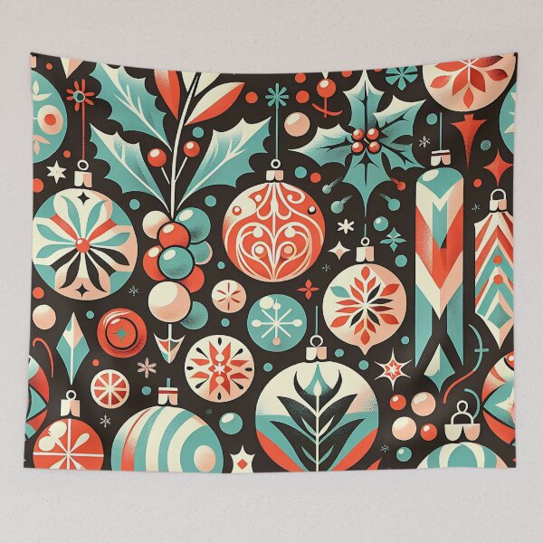 Item preview, Vintage Holiday Ornament Pattern designed and sold by SportyAndArtful.