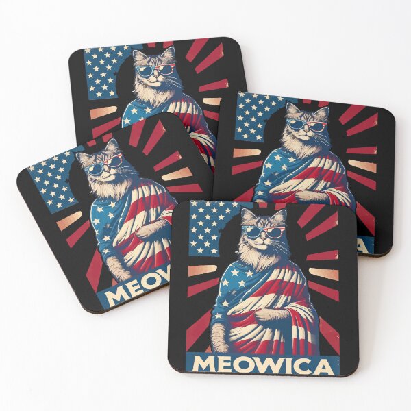 Item preview, Meowica 4th of July Cat American Flag designed and sold by TomFrontierArt.