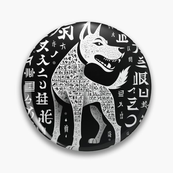 Item preview, Mystical Dog with Ancient Asian Calligraphy II designed and sold by DevemDavam.