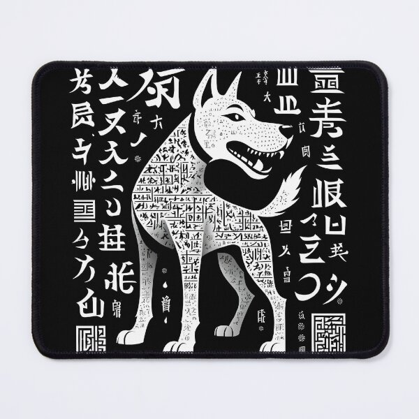 Item preview, Mystical Dog with Ancient Asian Calligraphy II designed and sold by DevemDavam.