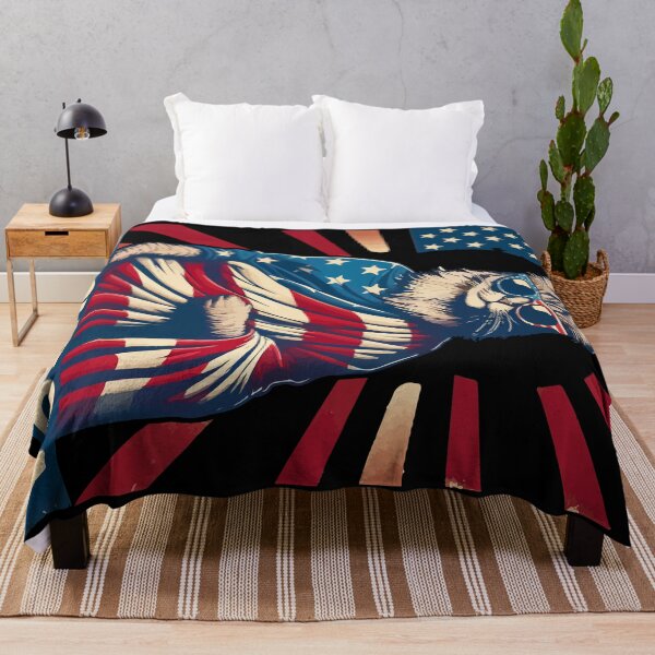 Item preview, Meowica 4th of July Cat American Flag designed and sold by TomFrontierArt.