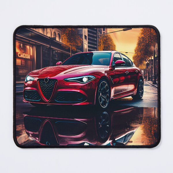 Item preview, Red Alfa Romeo Giulia Quadrifoglio in the City Center designed and sold by RevUpDesign.