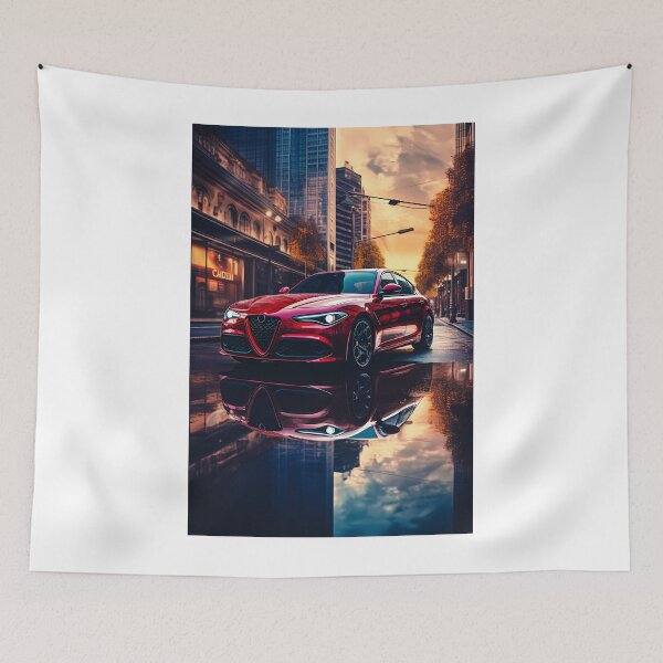 Item preview, Red Alfa Romeo Giulia Quadrifoglio in the City Center designed and sold by RevUpDesign.
