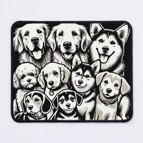 Item preview, Adorable dogs group in Banksy-style vibrant street art. designed and sold by toypoodlemom.
