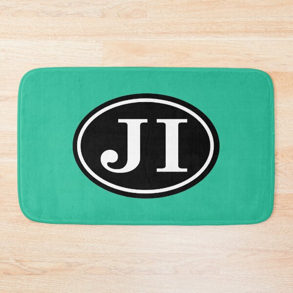 Item preview, JI Initials Monogram Oval White Letters designed and sold by Jeallan Designs.