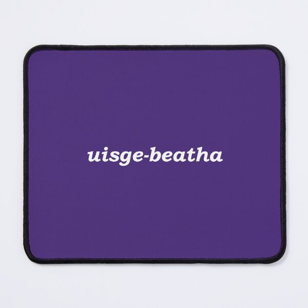 Item preview, uisge-beatha (the Gaelic word for whisky) in indigo - it translates as "water of life" in Scottish Gaelic. Uisge means water and beatha means life designed and sold by Mamaidh Made.