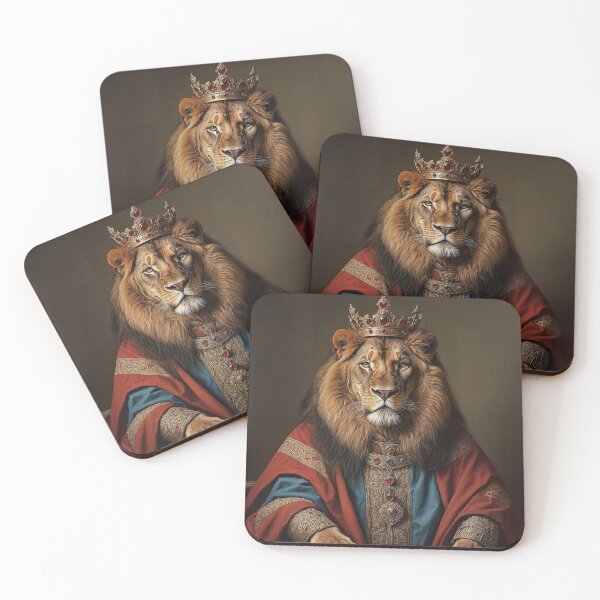 Item preview, A regally posed lion, resplendent in royal robes designed and sold by ModernTwisted.