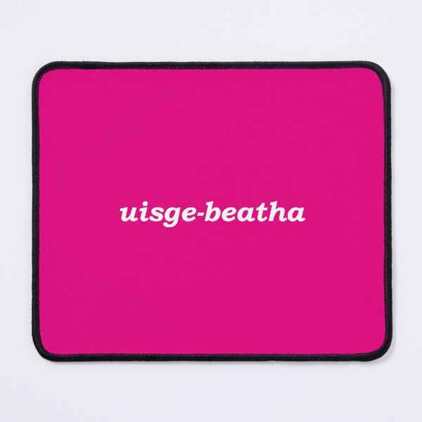 Item preview, uisge-beatha (the Gaelic word for whisky) in pink - it translates as "water of life" in Scottish Gaelic. Uisge means water and beatha means life designed and sold by Mamaidh Made.